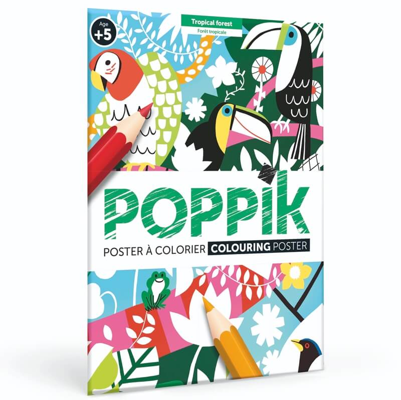 POSTER COLORIAGE FORET TROPICALE